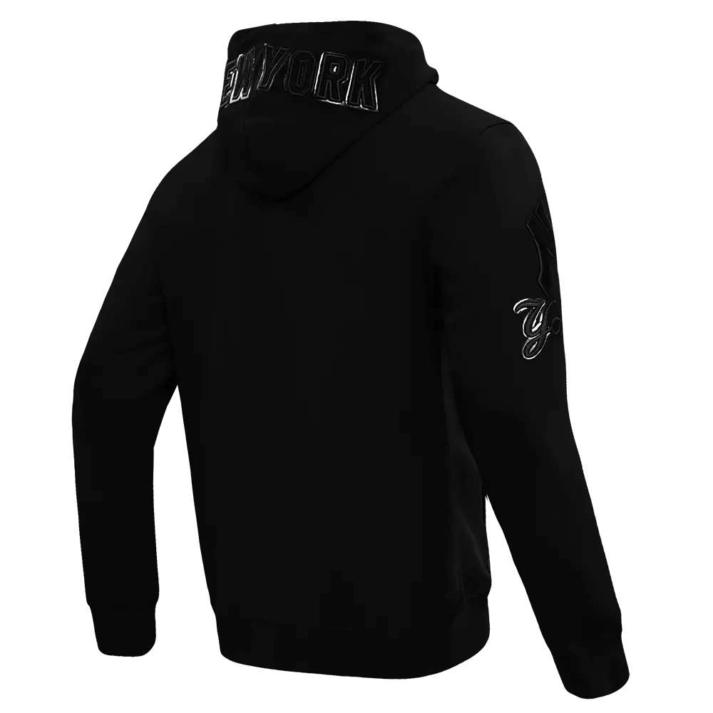 Pro Standard Men's New York Yankees Triple Black Zipper Jacket - BLACK