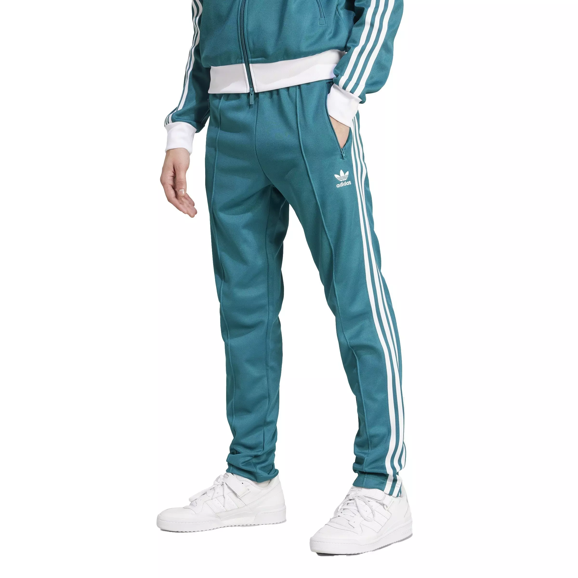 adidas Originals Men's adicolor Classics Lifestyle Beckenbauer Track Pants -Turquoise - TURQUOISE 