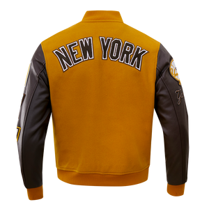 Pro Standard Men's New York Yankees Classic Wool Varsity Jacket -Brown