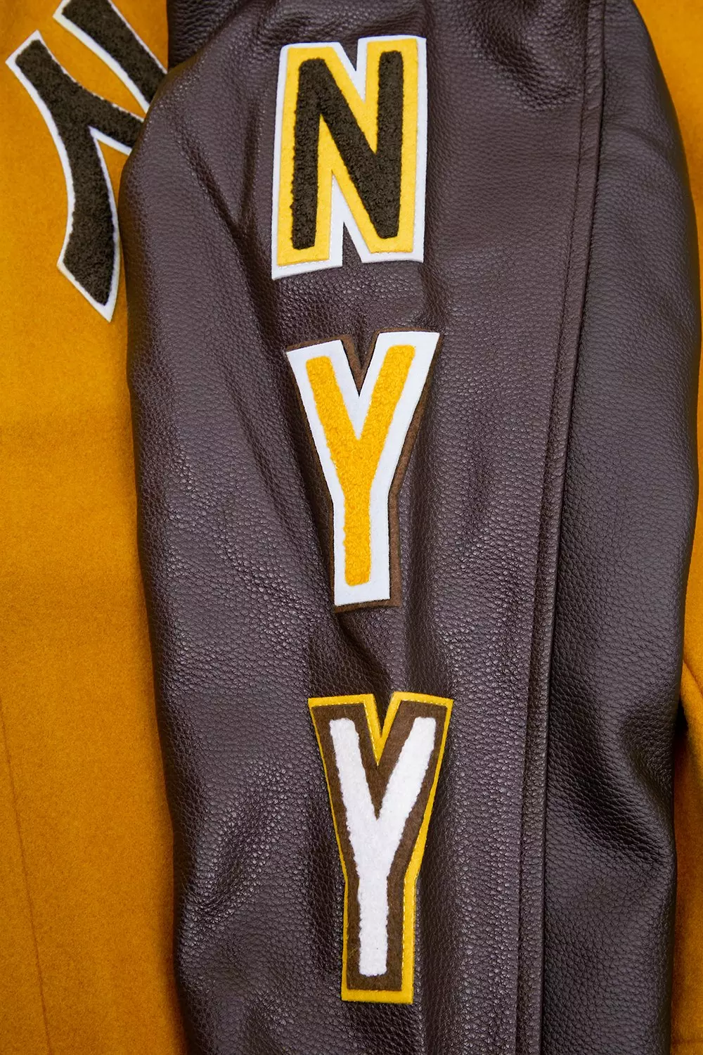 Pro Standard Men's New York Yankees Classic Wool Varsity Jacket -Brown - BROWN