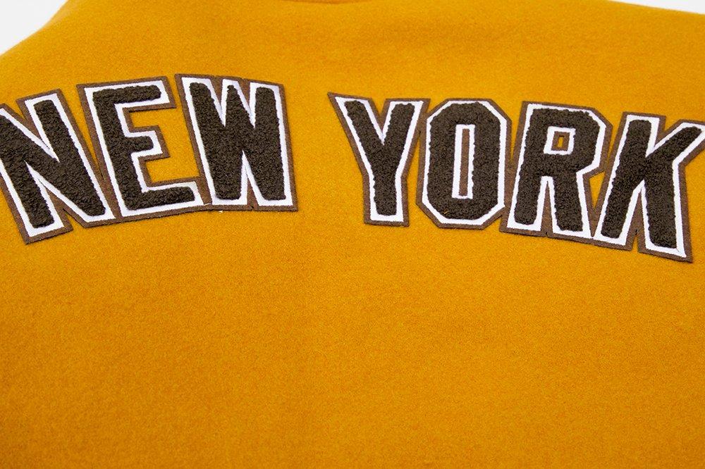 Pro Standard Men's New York Yankees Classic Wool Varsity Jacket - Brown - BROWN Thumbnail View 7