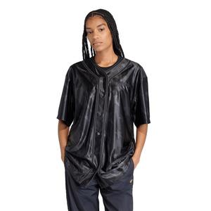 adidas Women's Denim Graphic Baseball Jersey -Black