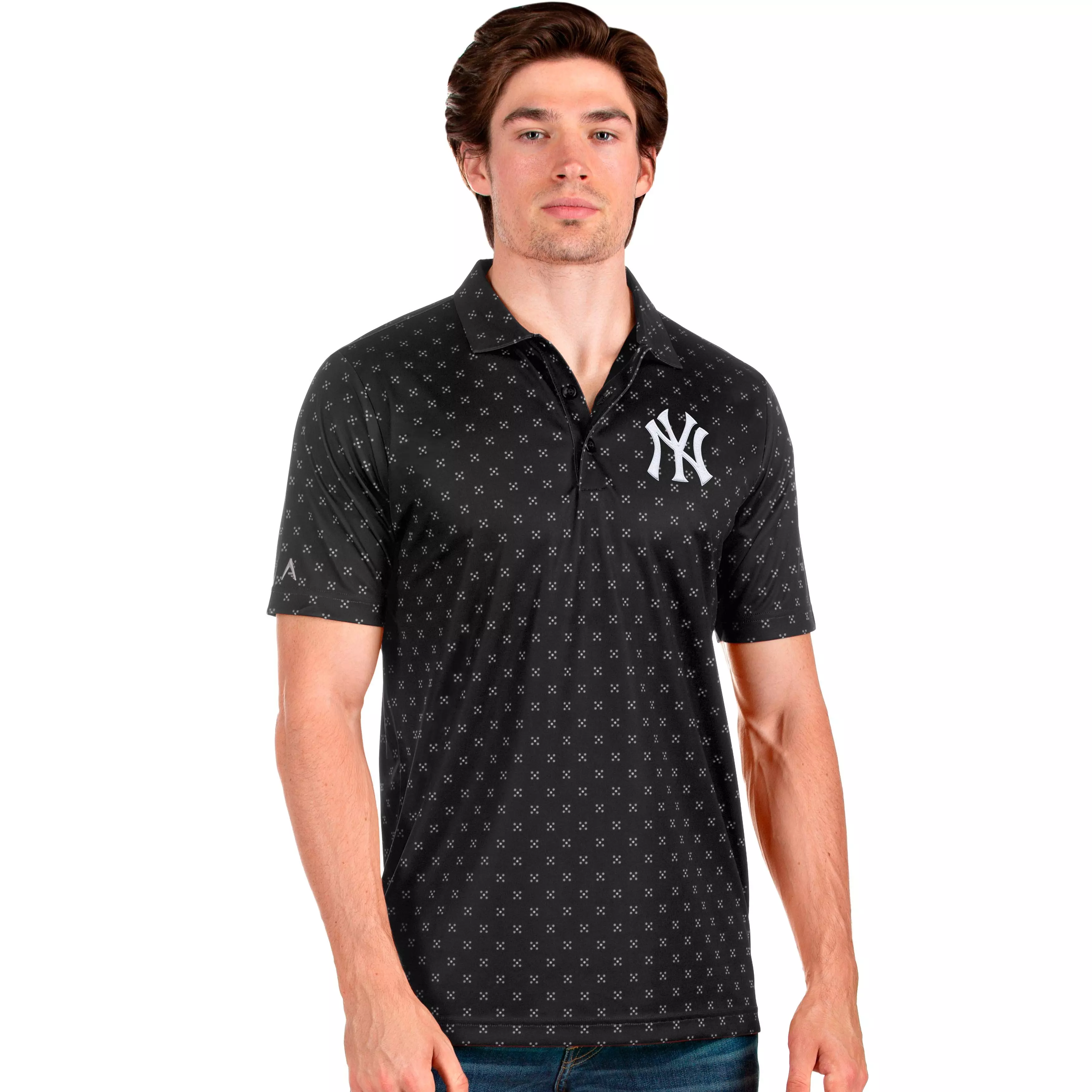 Antigua Men's New York Yankees Spark Polo - BLACK/MULTI