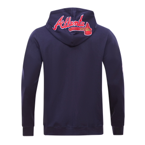 Pro Standard Men's Atlanta Braves Classic Chenille DK Full-Zip Pullover Jacket -Navy