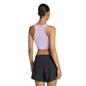adidas Women's Adizero Running Gel Pocket Crop Top - Plum