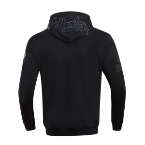 Pro Standard Men's Atlanta Braves Triple Black Zipper Jacket
