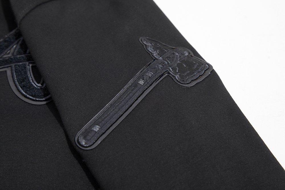 Pro Standard Men's Atlanta Braves Triple Black Zipper Jacket - BLACK Thumbnail View 6