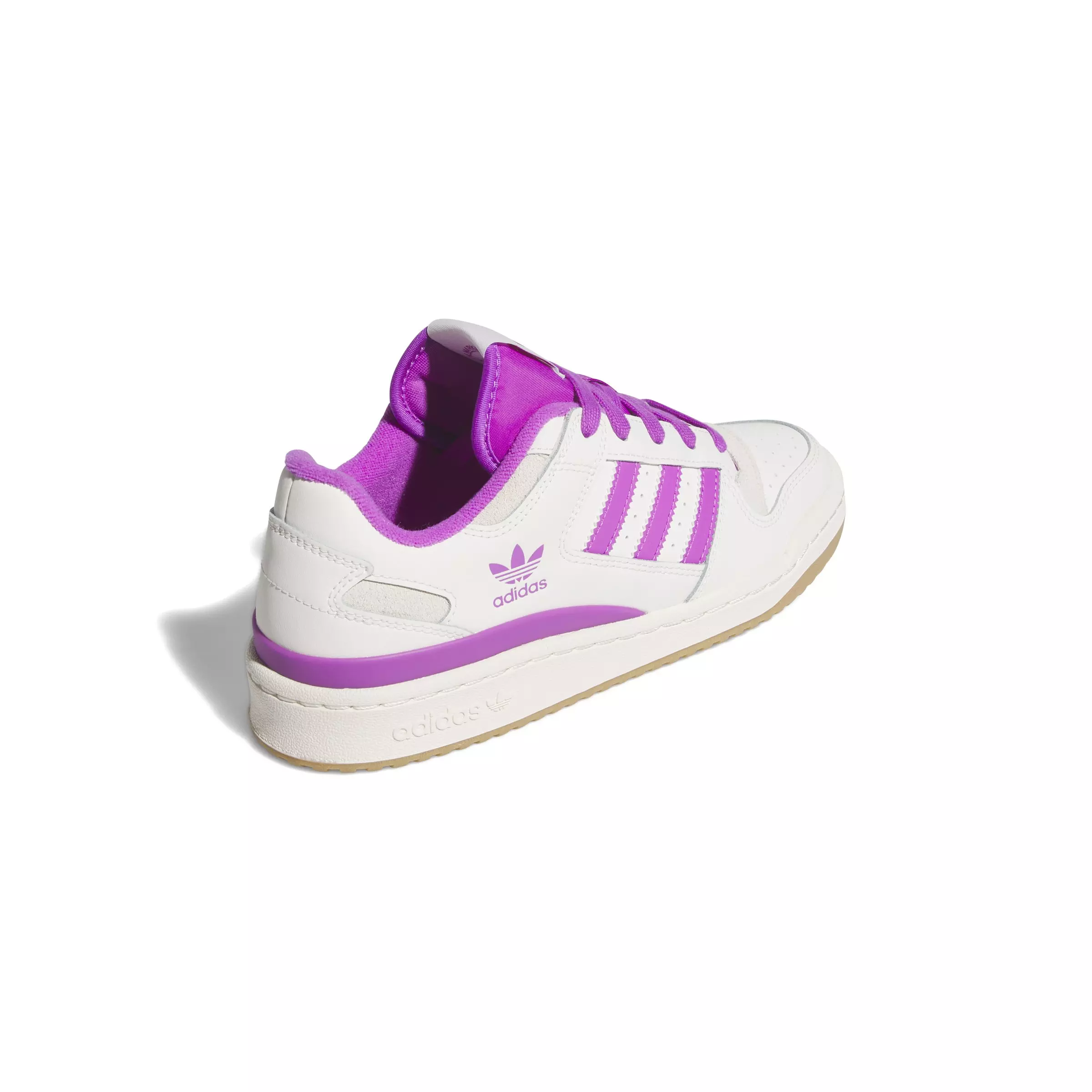 adidas Forum Low CL "Cloud White/Purple Burst/Cream White" Women's Shoe - WHITE/PURPLE/WHITE