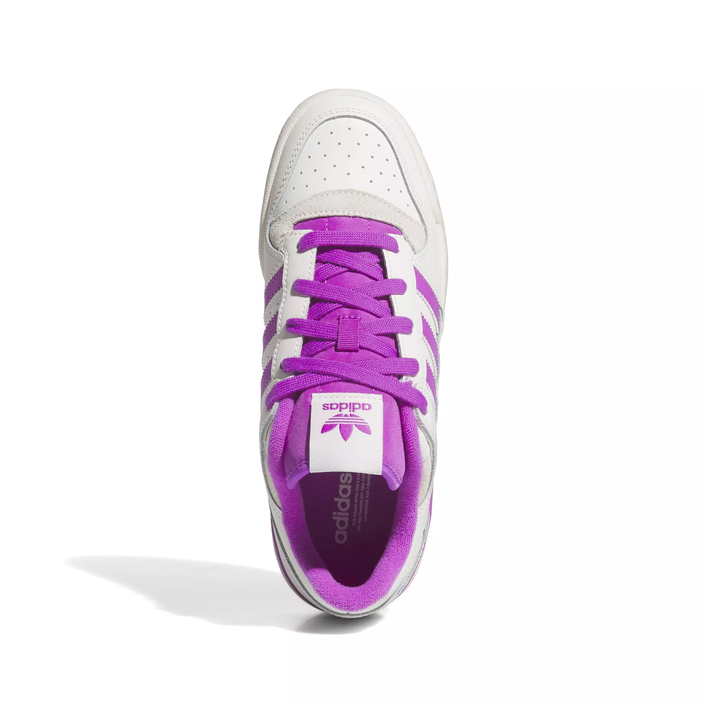 adidas Forum Low CL "Cloud White/Purple Burst/Cream White" Women's Shoe - WHITE/PURPLE/WHITE