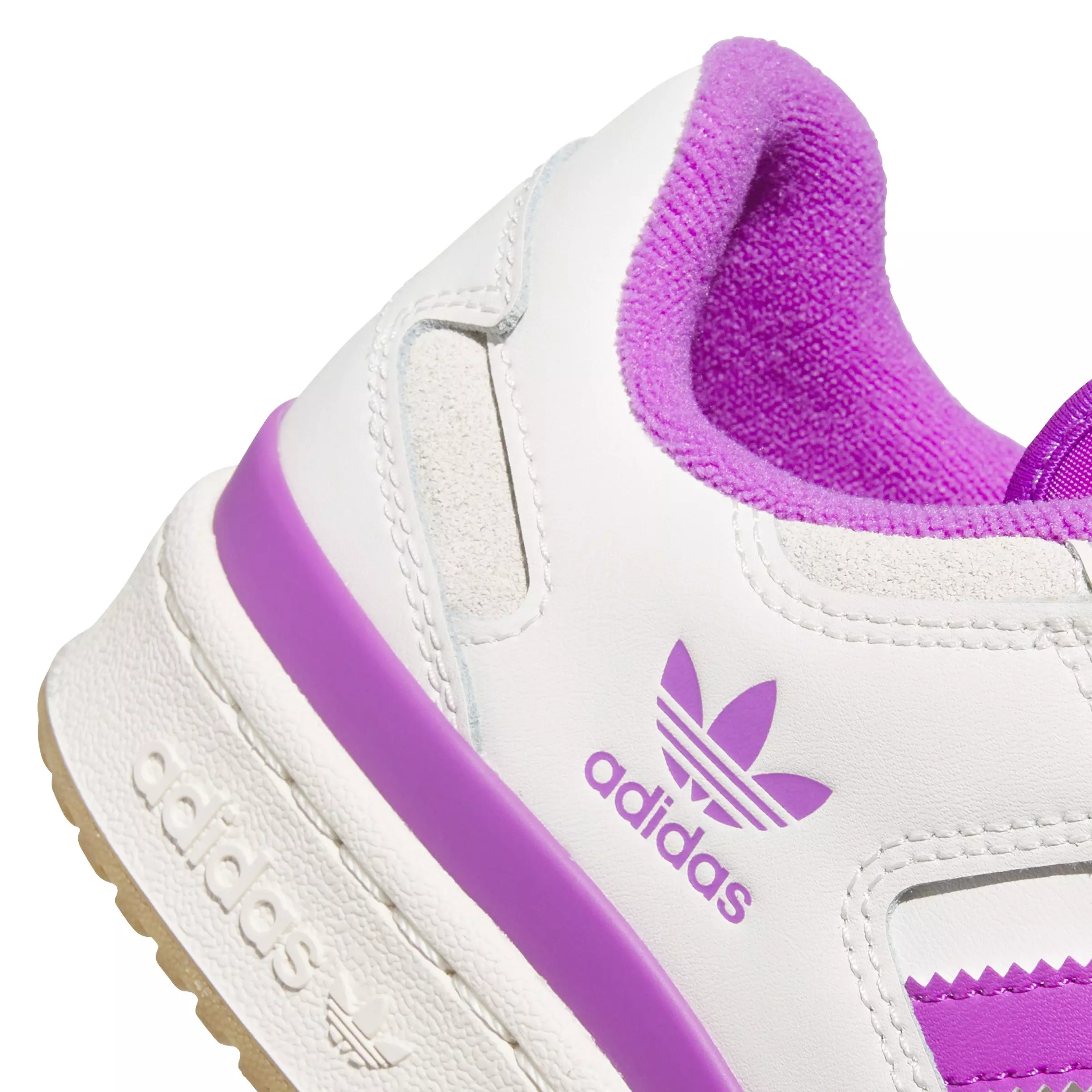 adidas Forum Low CL "Cloud White/Purple Burst/Cream White" Women's Shoe - WHITE/PURPLE/WHITE
