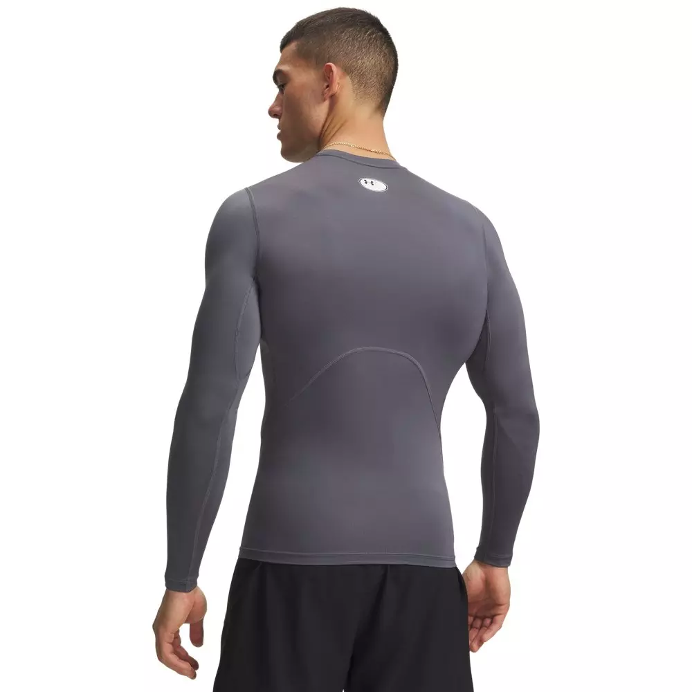 Under Armour Men's HeatGear Compression Long Sleeve - Grey - GREY