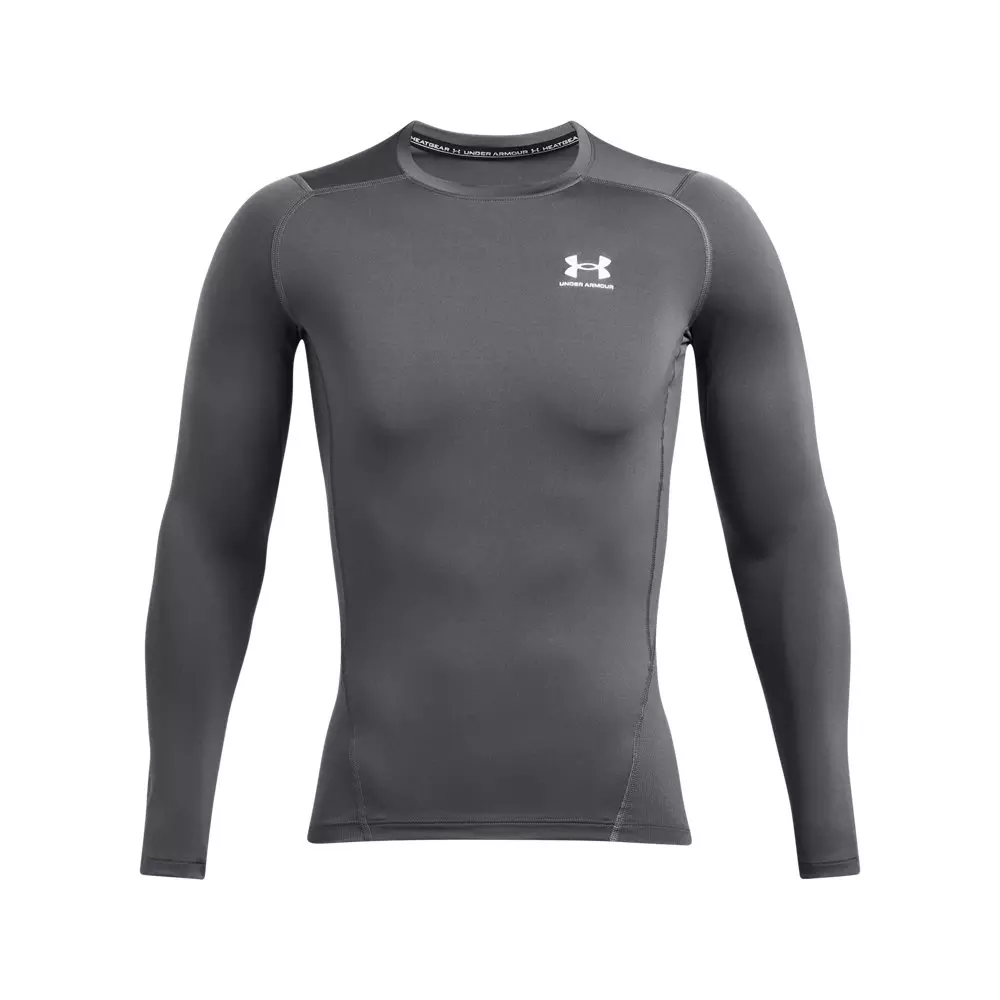 Under Armour Men's HeatGear Compression Long Sleeve - Grey - GREY