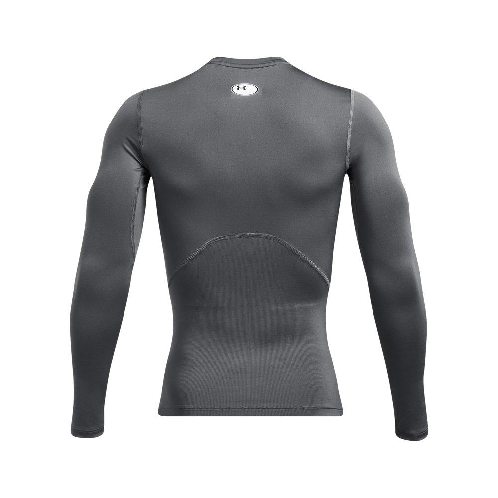 Under Armour Men's HeatGear Compression Long Sleeve - Grey - GREY Thumbnail View 6