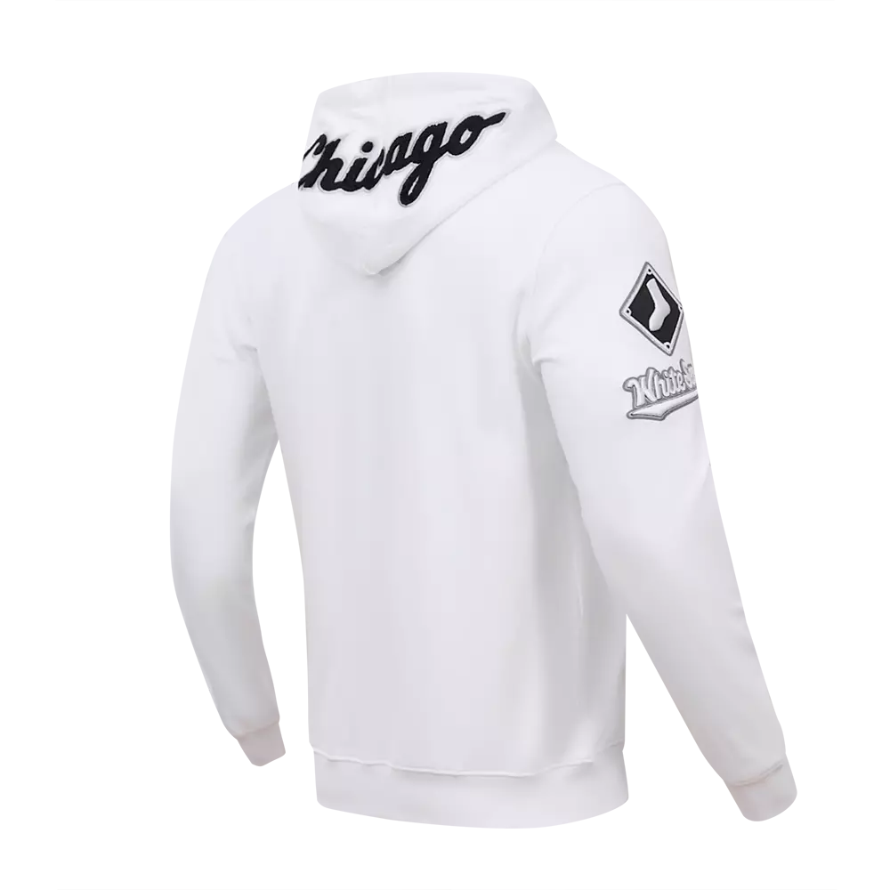 Pro Standard Men's Chicago White Sox Classic Chenille DK Full-Zip Pullover Jacket - White - WHITE