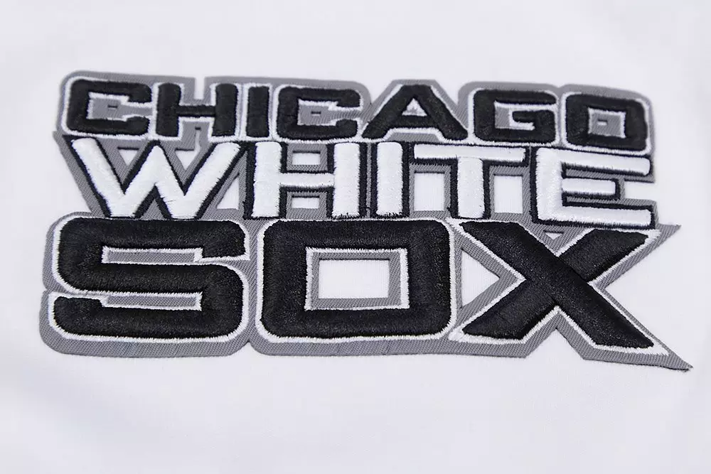 Pro Standard Men's Chicago White Sox Classic Chenille DK Full-Zip Pullover Jacket -White - WHITE