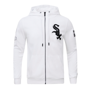 Pro Standard Men's Chicago White Sox Classic Chenille DK Full-Zip Pullover Jacket -White