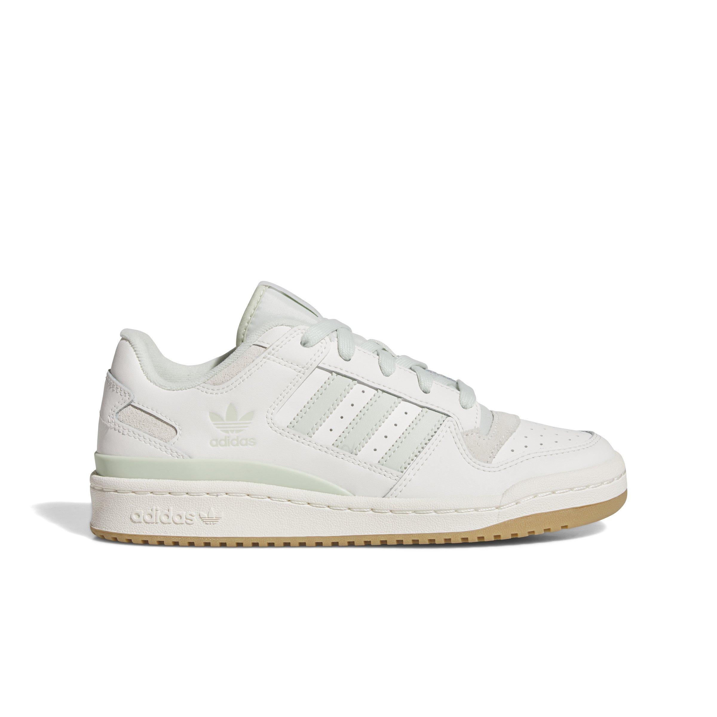 adidas Forum Low CL "Cloud White/Linen Green/Cream White" Women's Shoe - WHITE/GREEN/WHITE Thumbnail View 1