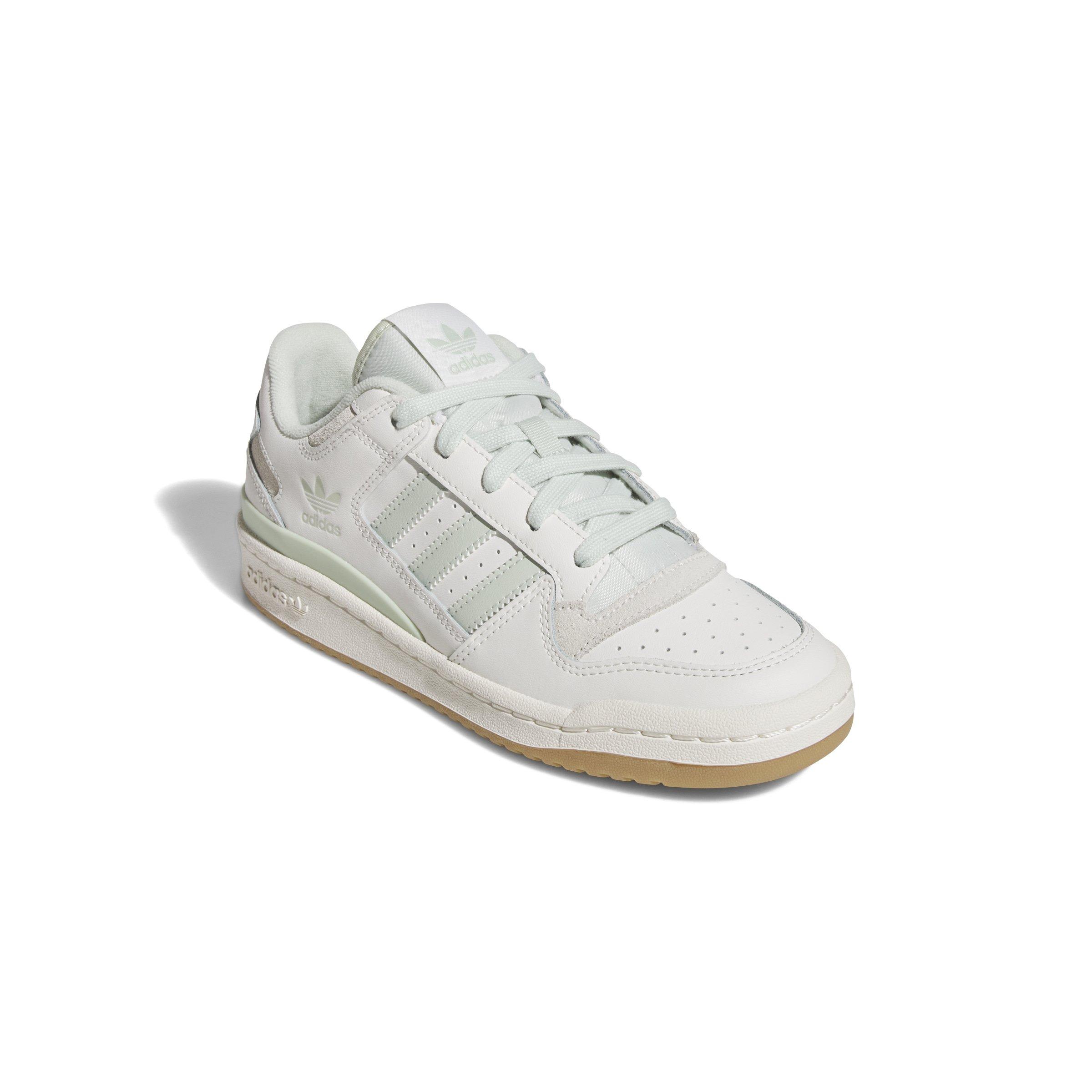adidas Forum Low CL "Cloud White/Linen Green/Cream White" Women's Shoe - WHITE/GREEN/WHITE Thumbnail View 3
