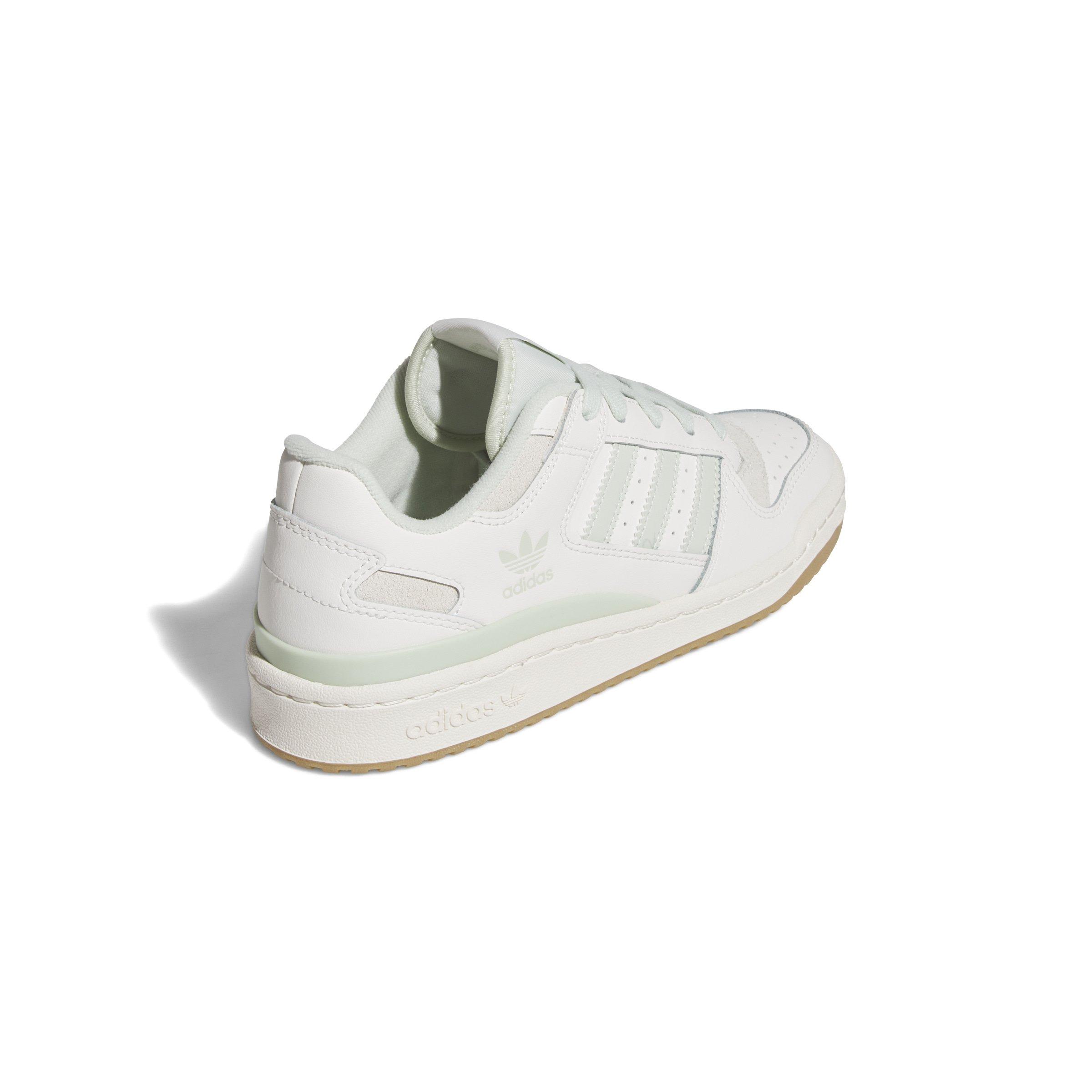 adidas Forum Low CL "Cloud White/Linen Green/Cream White" Women's Shoe - WHITE/GREEN/WHITE Thumbnail View 4