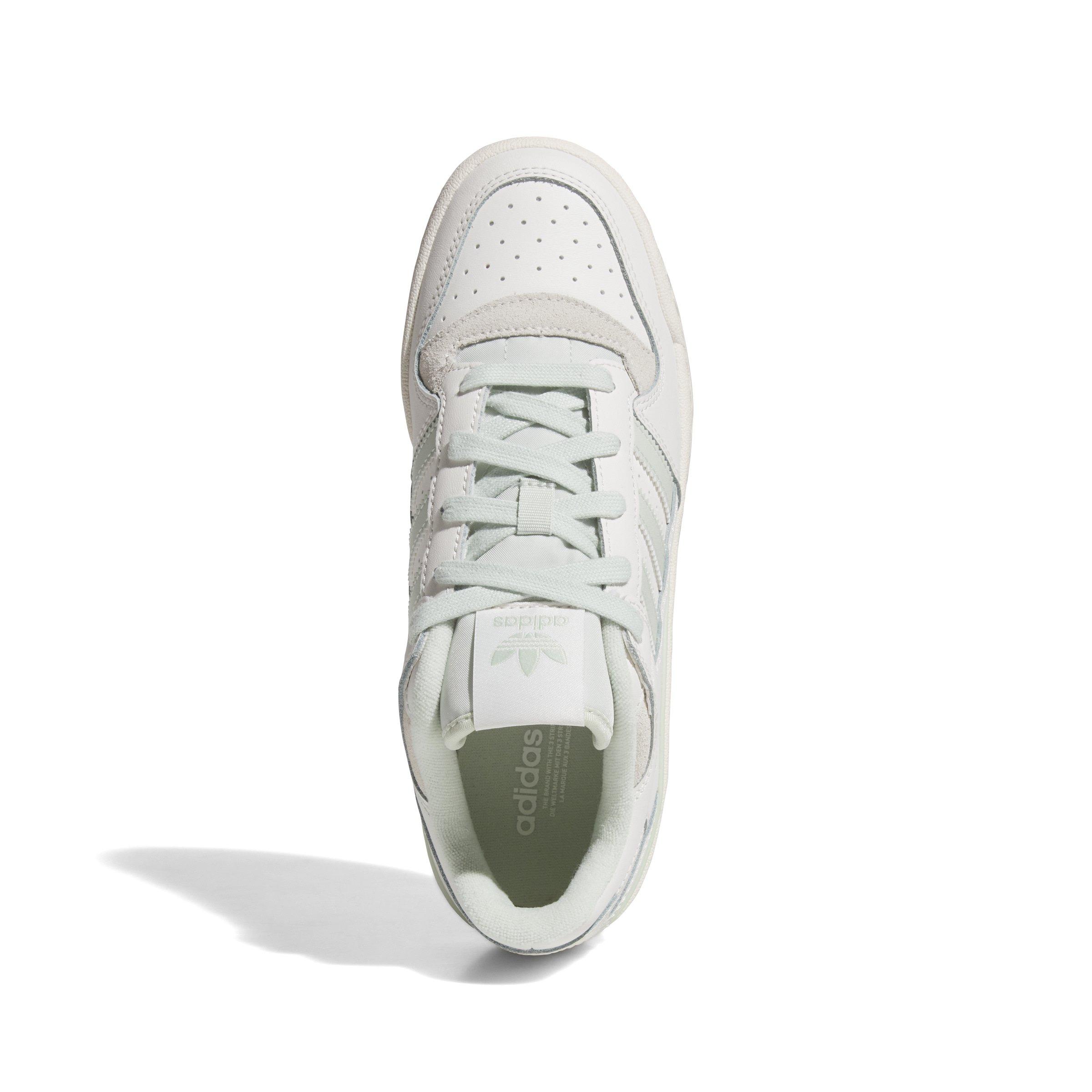 adidas Forum Low CL "Cloud White/Linen Green/Cream White" Women's Shoe - WHITE/GREEN/WHITE Thumbnail View 5