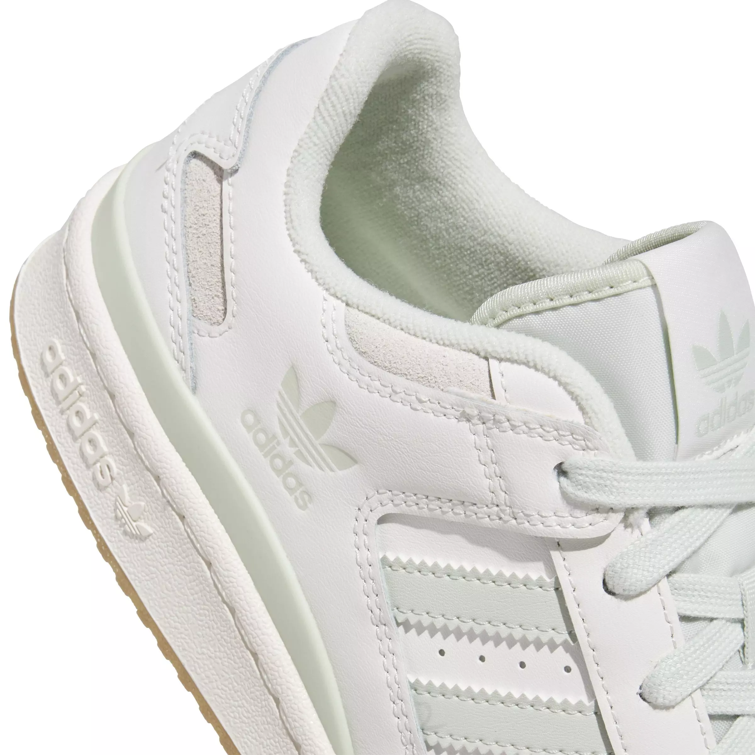 adidas Forum Low CL "Cloud White/Linen Green/Cream White" Women's Shoe - WHITE/GREEN/WHITE