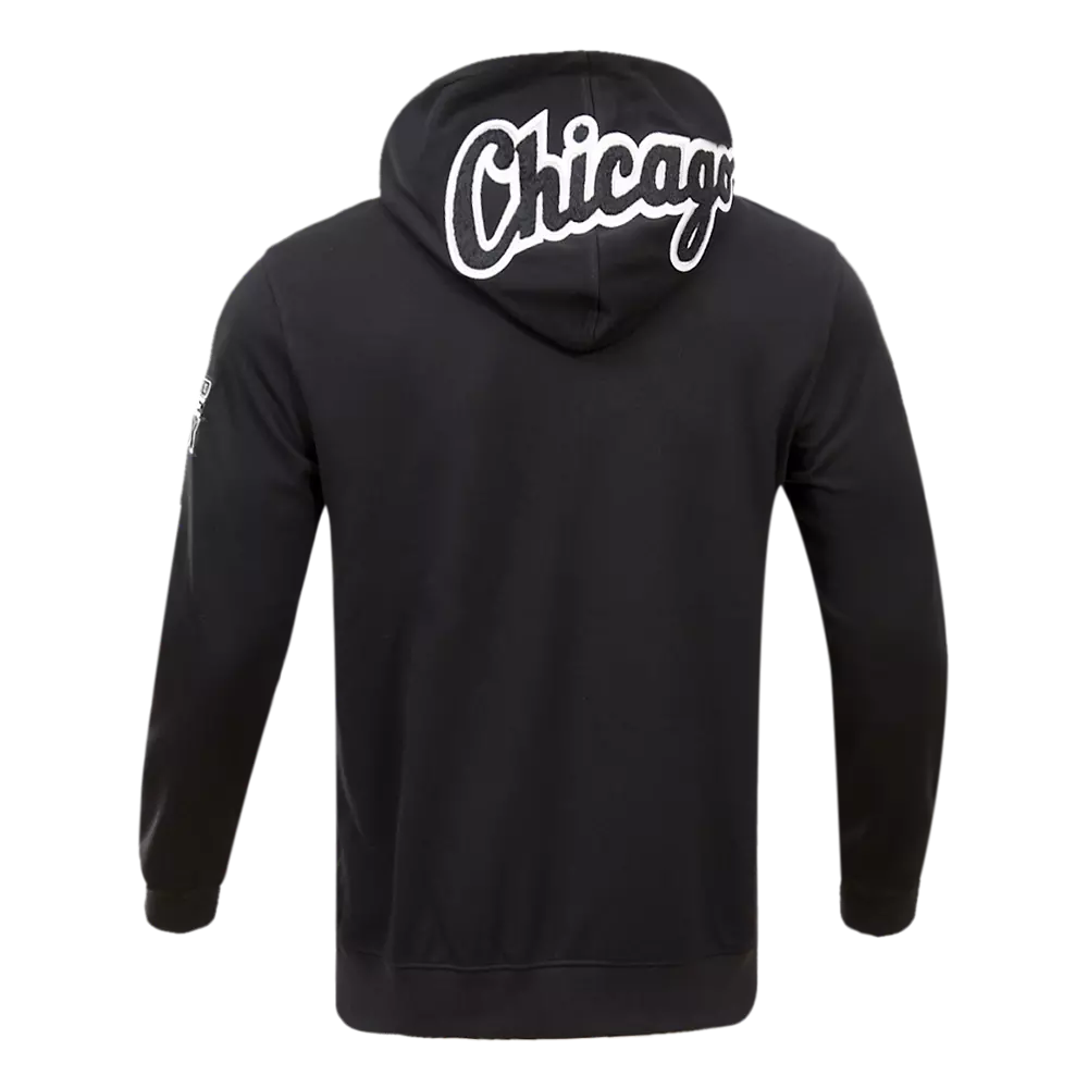 Pro Standard Men's Chicago White Sox Classic Chenille DK Full-Zip Pullover Jacket - Black - BLACK