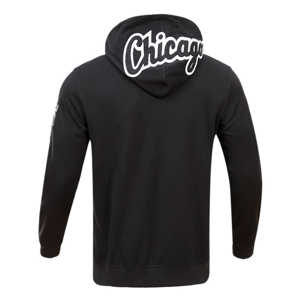 Pro Standard Men's Chicago White Sox Classic Chenille DK Full-Zip Pullover Jacket -Black - BLACK Thumbnail View 2