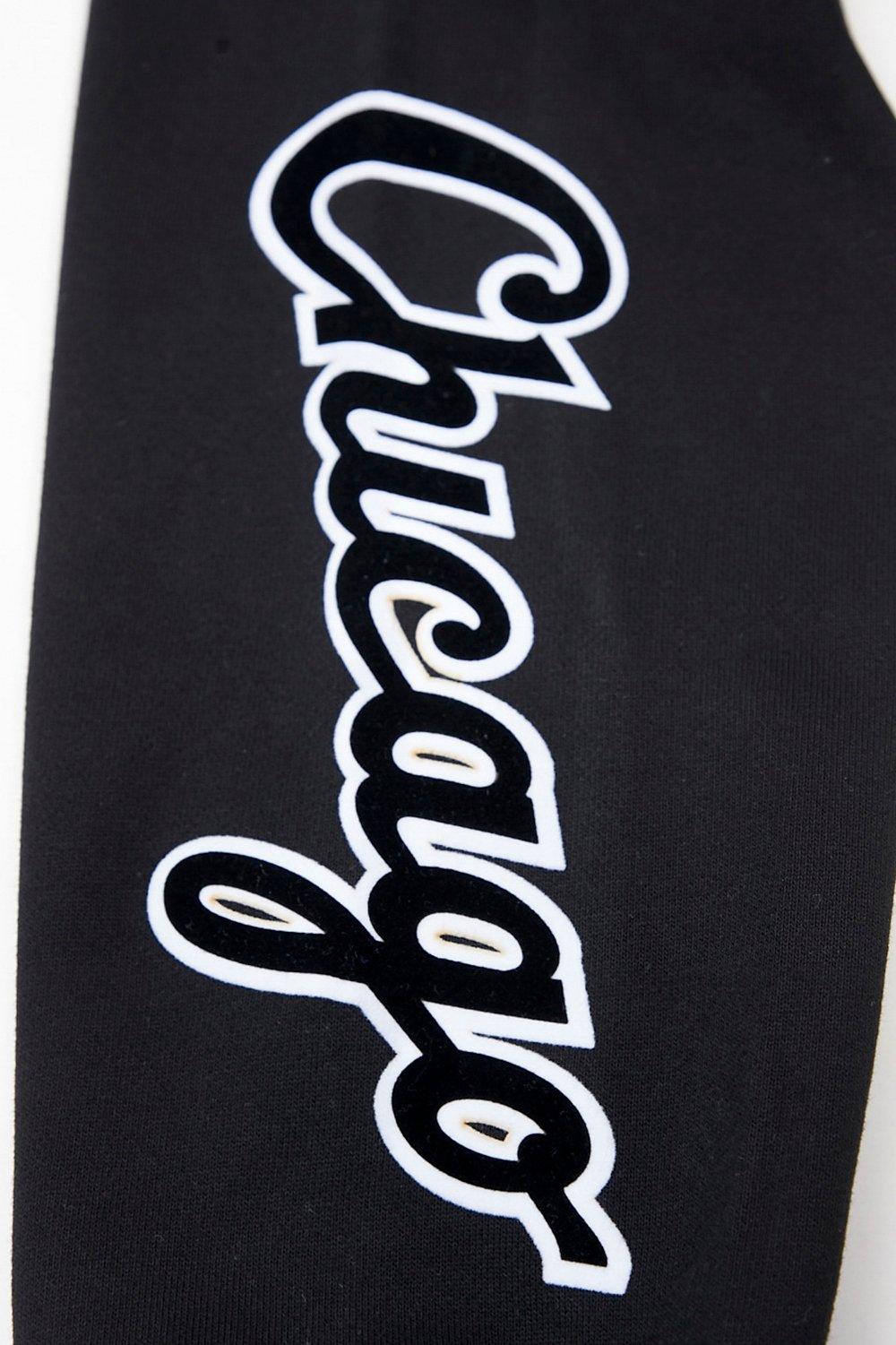 Pro Standard Men's Chicago White Sox Classic Chenille DK Full-Zip Pullover Jacket - Black - BLACK Thumbnail View 6