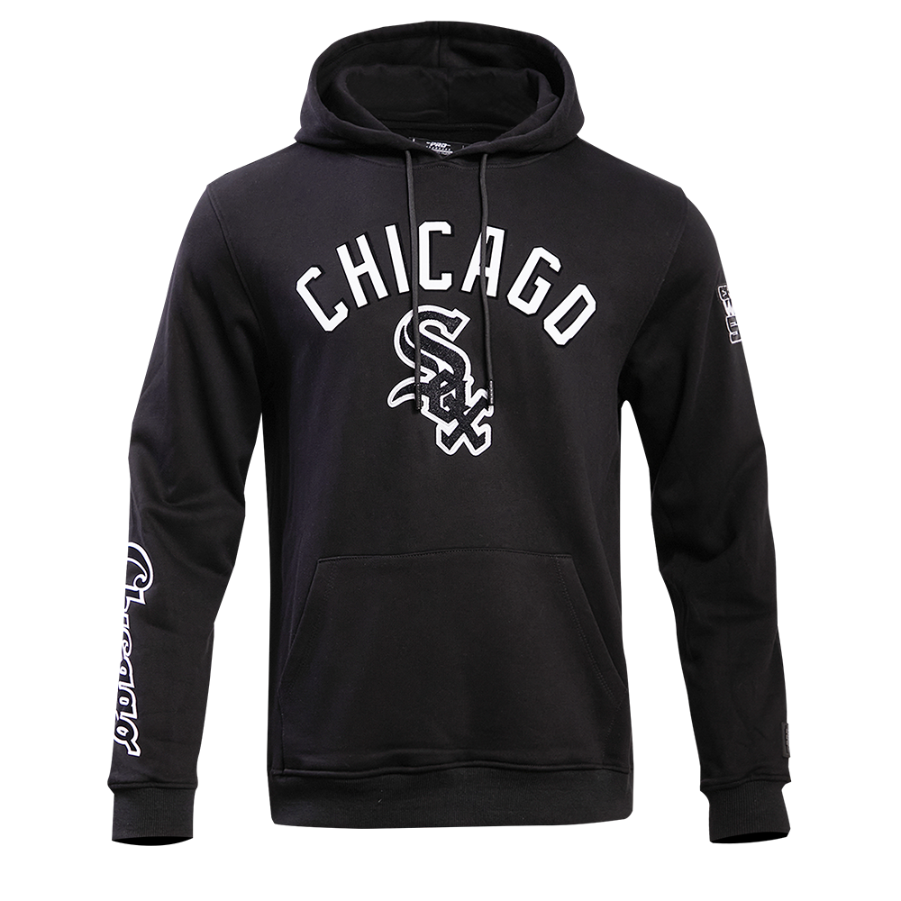 Pro Standard Men's Chicago White Sox Classic Fleece PO Hoodie - Black - BLACK Thumbnail View 1