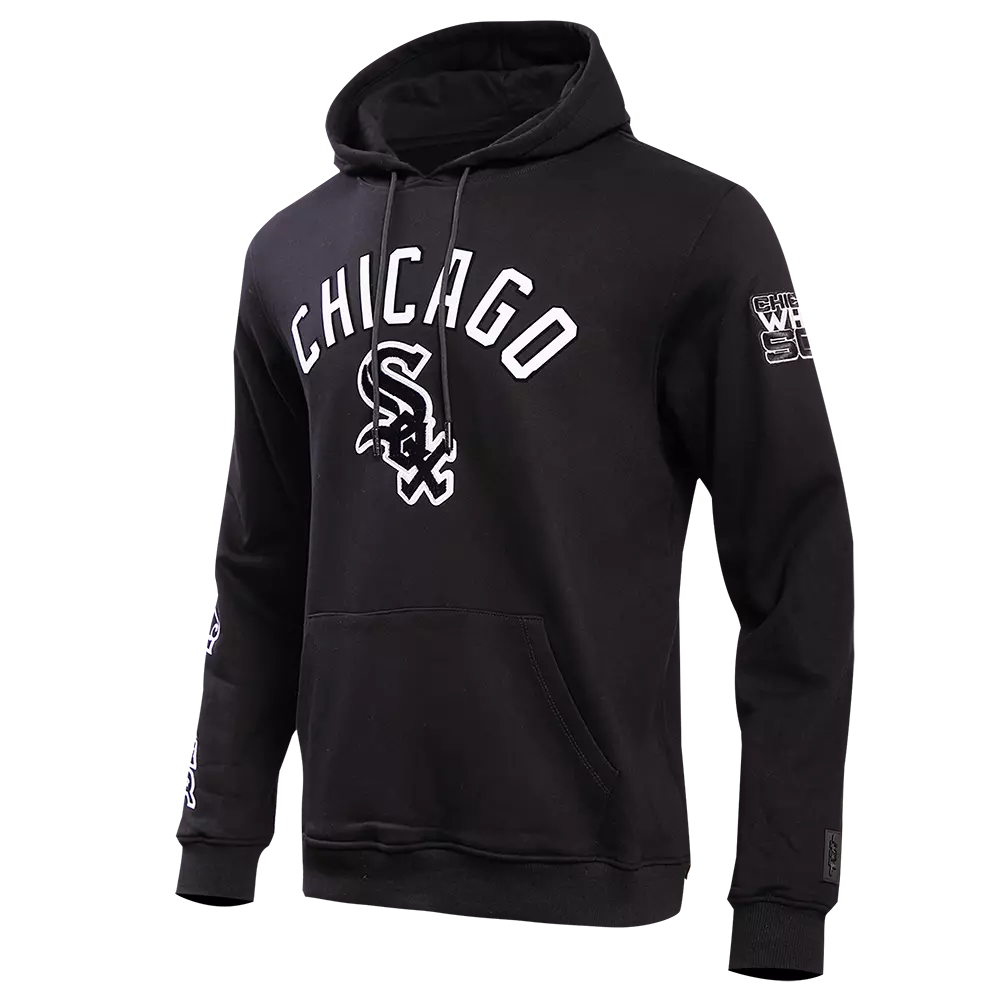 Pro Standard Men's Chicago White Sox Classic Fleece PO Hoodie - Black - BLACK