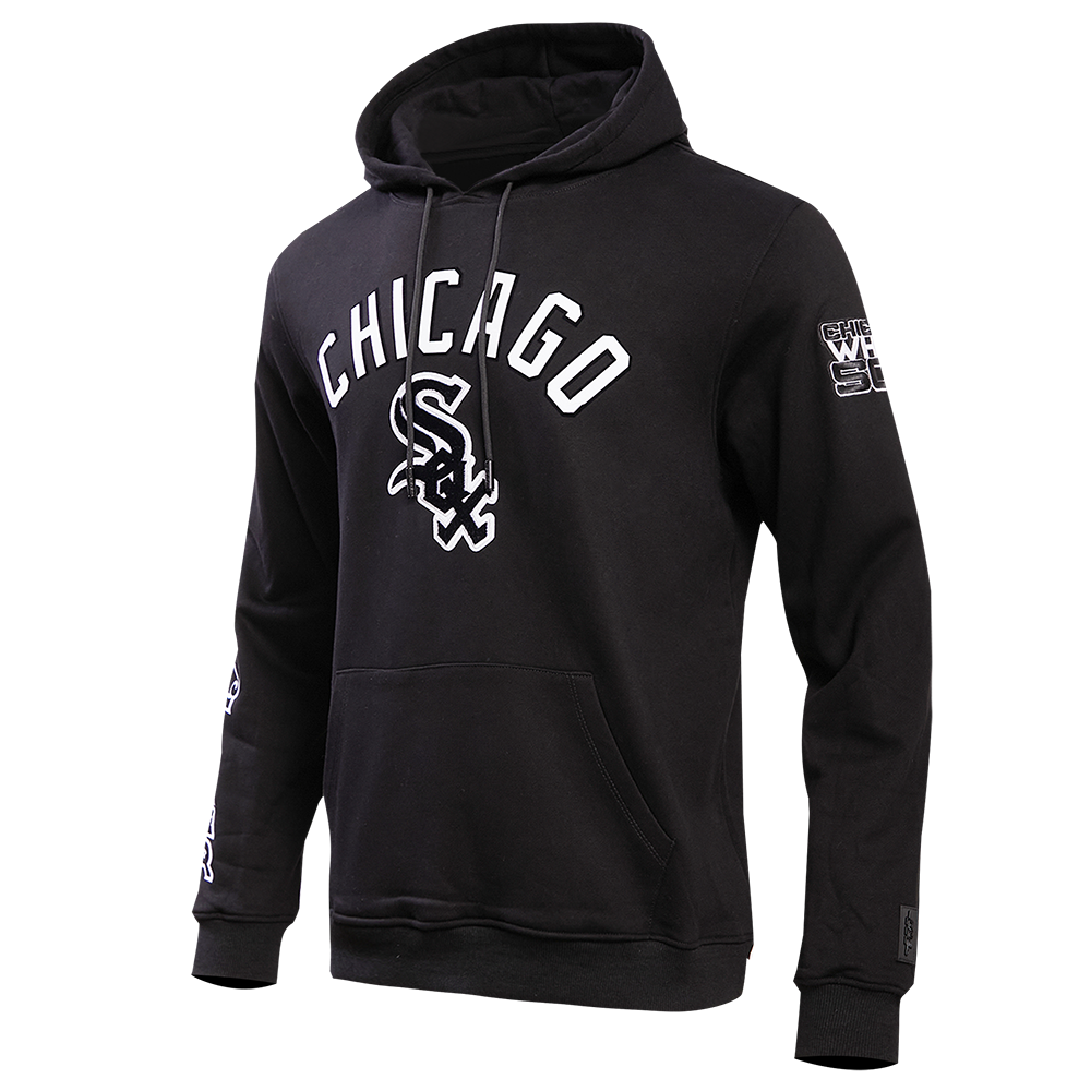 Pro Standard Men's Chicago White Sox Classic Fleece PO Hoodie -Black - BLACK Thumbnail View 3