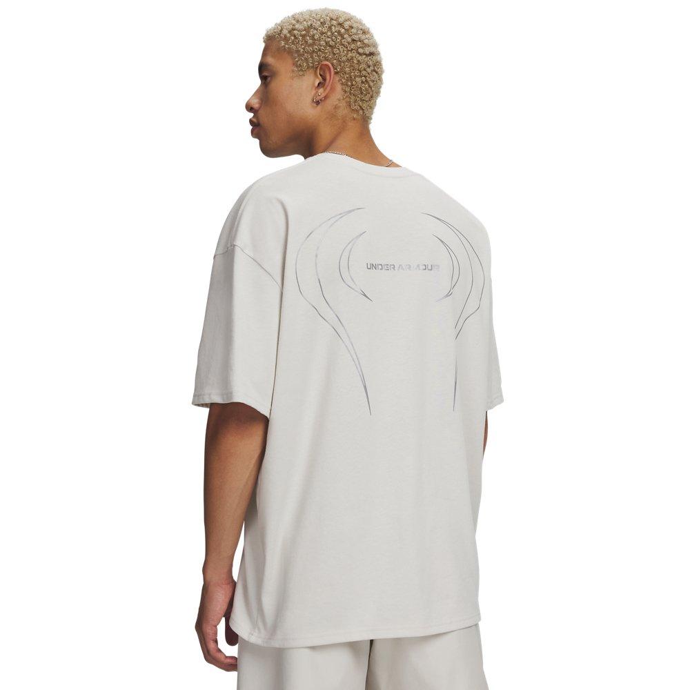 Under Armour Men's Unstoppable+ Heavyweight Short Sleeve Shirt-White - WHITE Thumbnail View 2