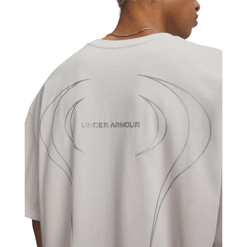 Under Armour Men's Unstoppable+ Heavyweight Short Sleeve Shirt-White - WHITE Thumbnail View 3