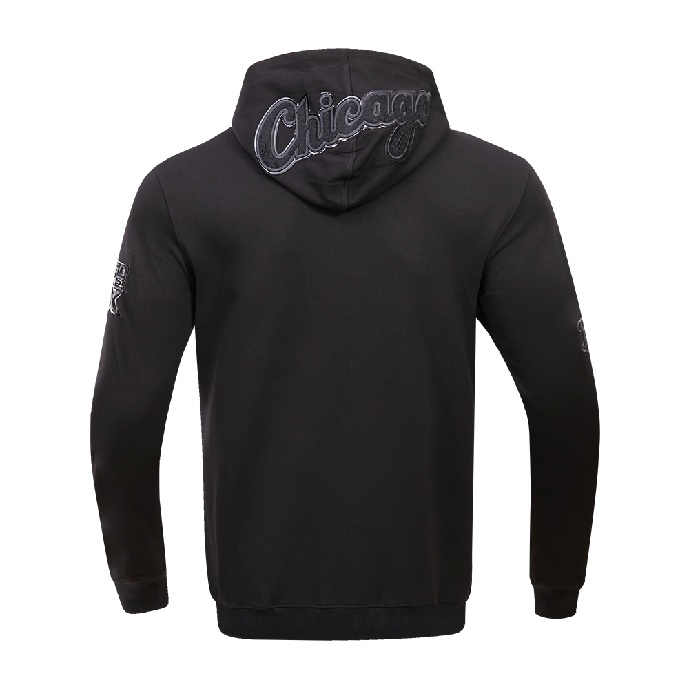 Pro Standard Men's Chicago White Sox Triple Black Zipper Jacket - BLACK Thumbnail View 2