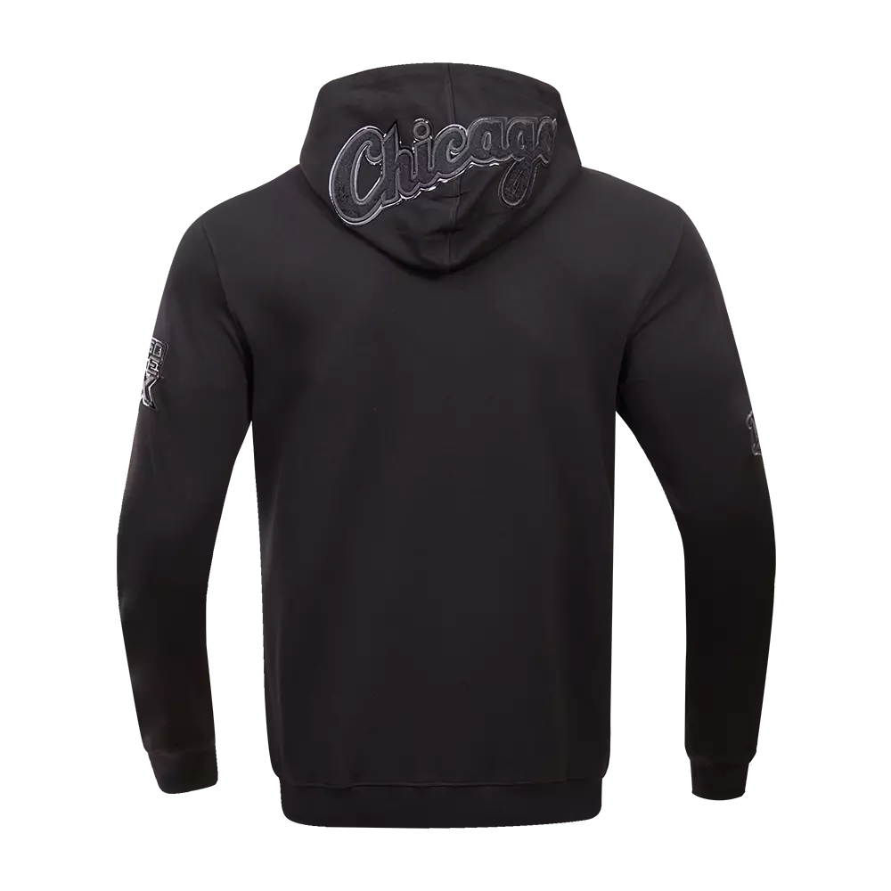Pro Standard Men's Chicago White Sox Triple Black Zipper Jacket - BLACK