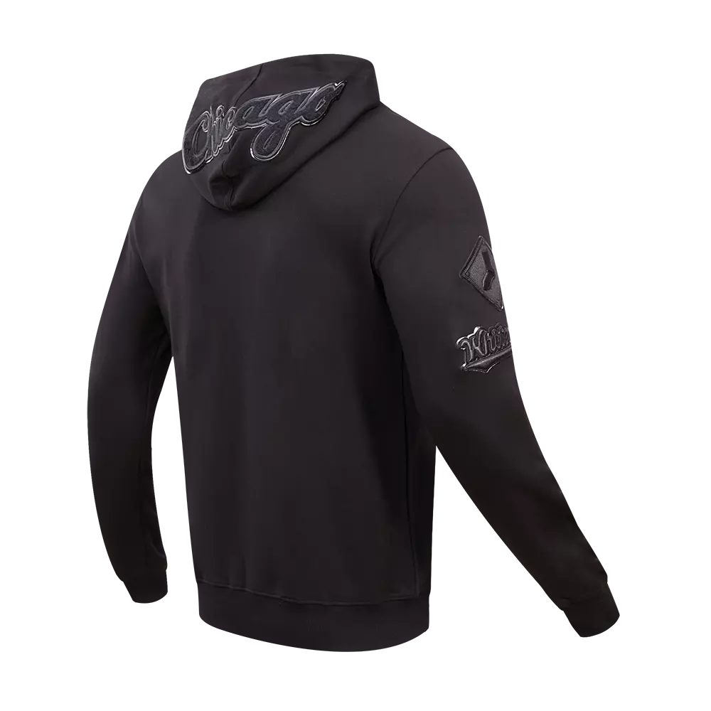 Pro Standard Men's Chicago White Sox Triple Black Zipper Jacket - BLACK