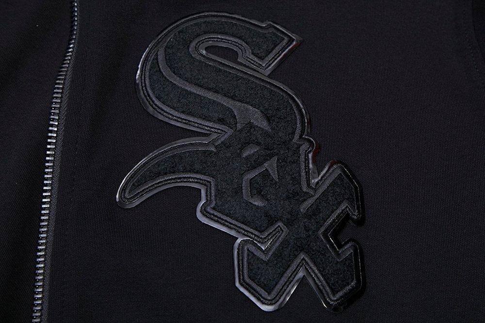 Pro Standard Men's Chicago White Sox Triple Black Zipper Jacket - BLACK Thumbnail View 5