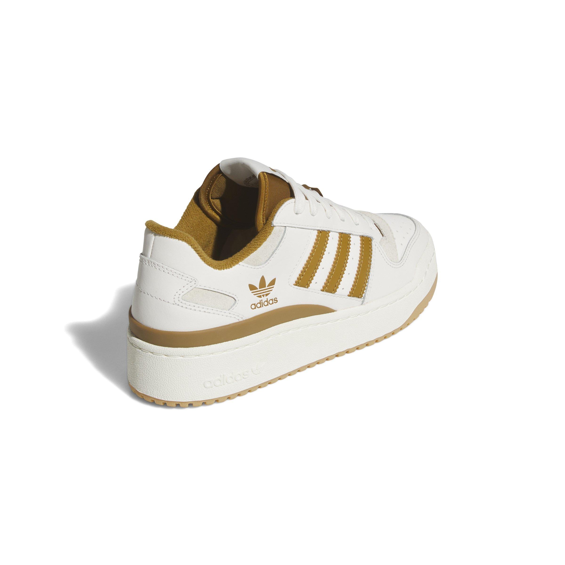 adidas Forum Bold Stripes "Cloud White/Bronze Strata/Off White" Women's Shoe - WHITE/BRONZE/OFF WHITE Thumbnail View 4