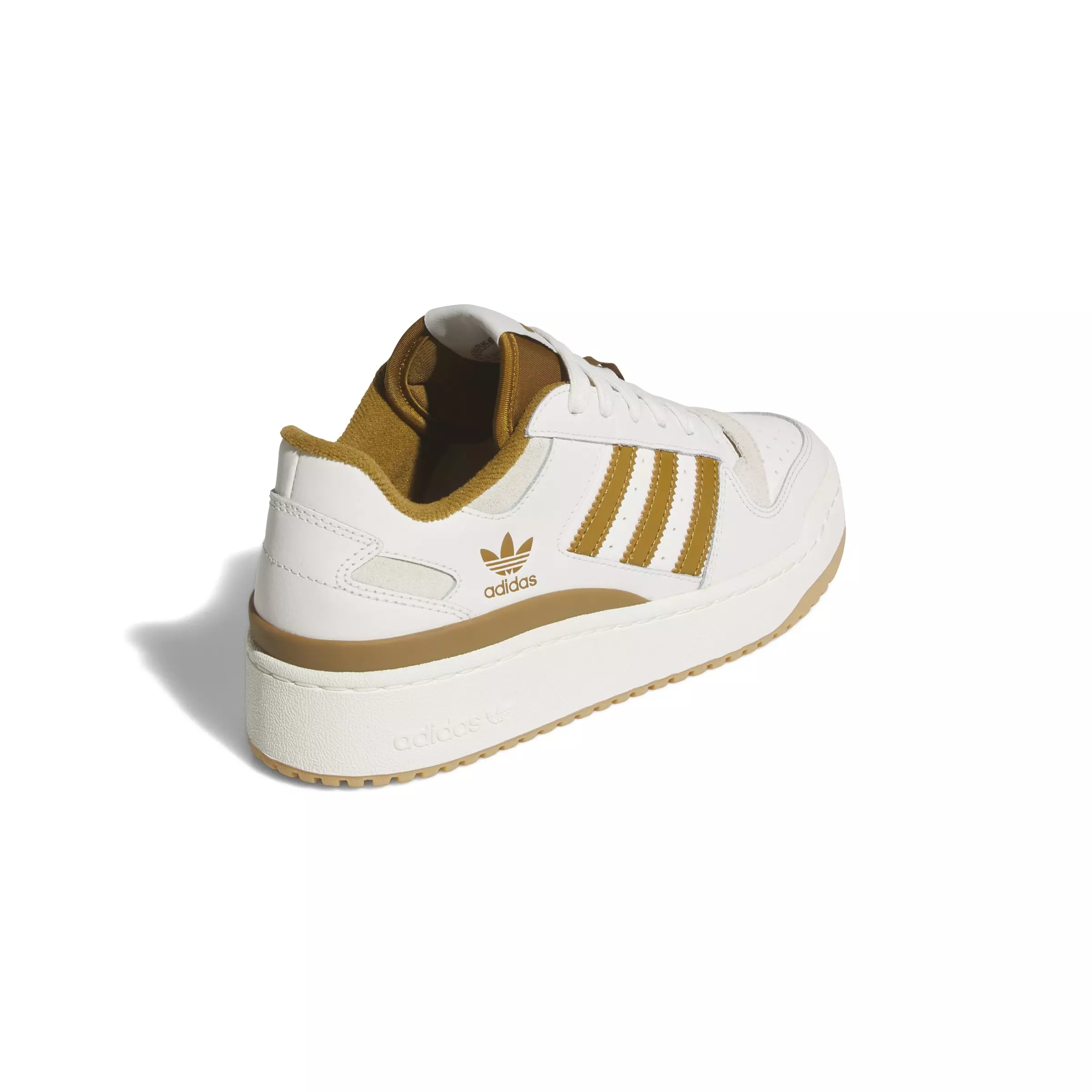 adidas Forum Bold Stripes "Cloud White/Bronze Strata/Off White" Women's Shoe - WHITE/BRONZE/OFF WHITE