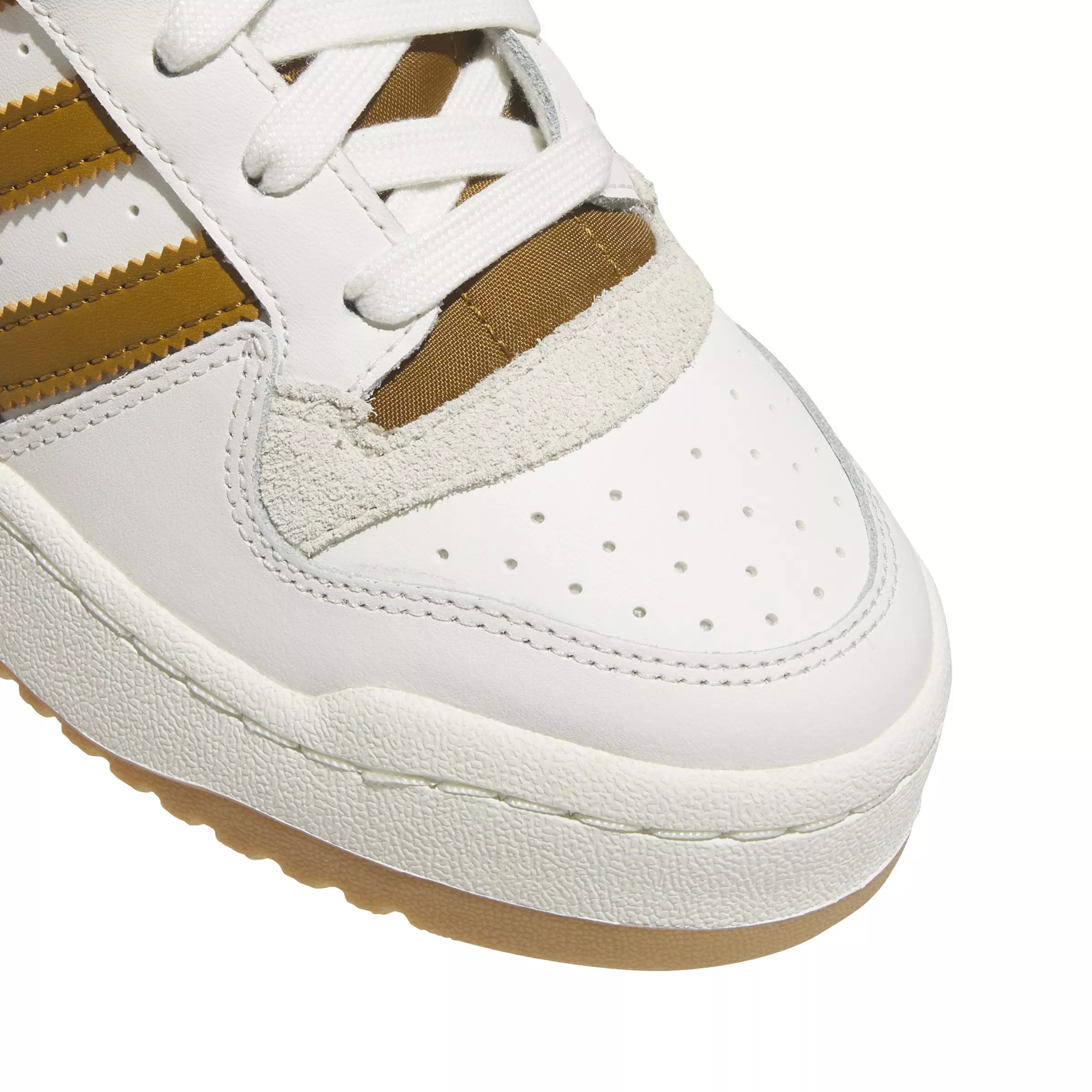 adidas Forum Bold Stripes "Cloud White/Bronze Strata/Off White" Women's Shoe - WHITE/BRONZE/OFF WHITE