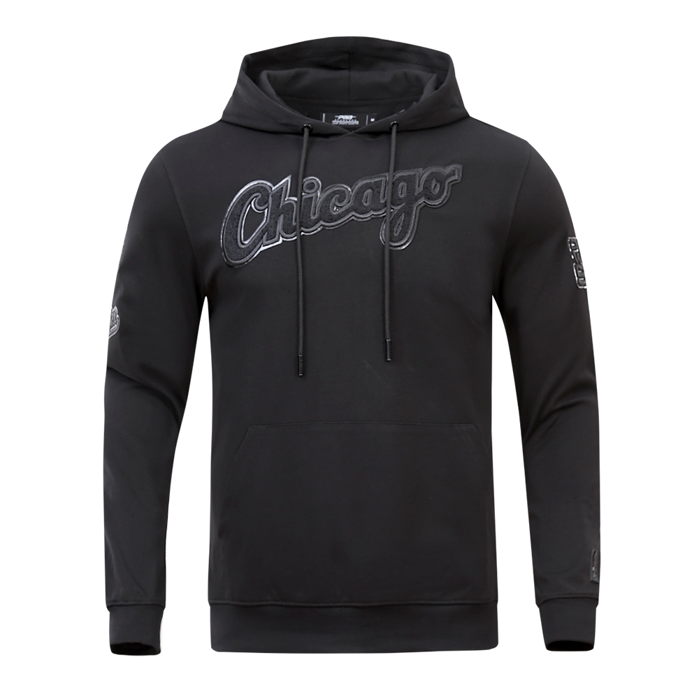 Pro Standard Men's Chicago White Sox Triple Black Logo Hoodie - BLACK Thumbnail View 1