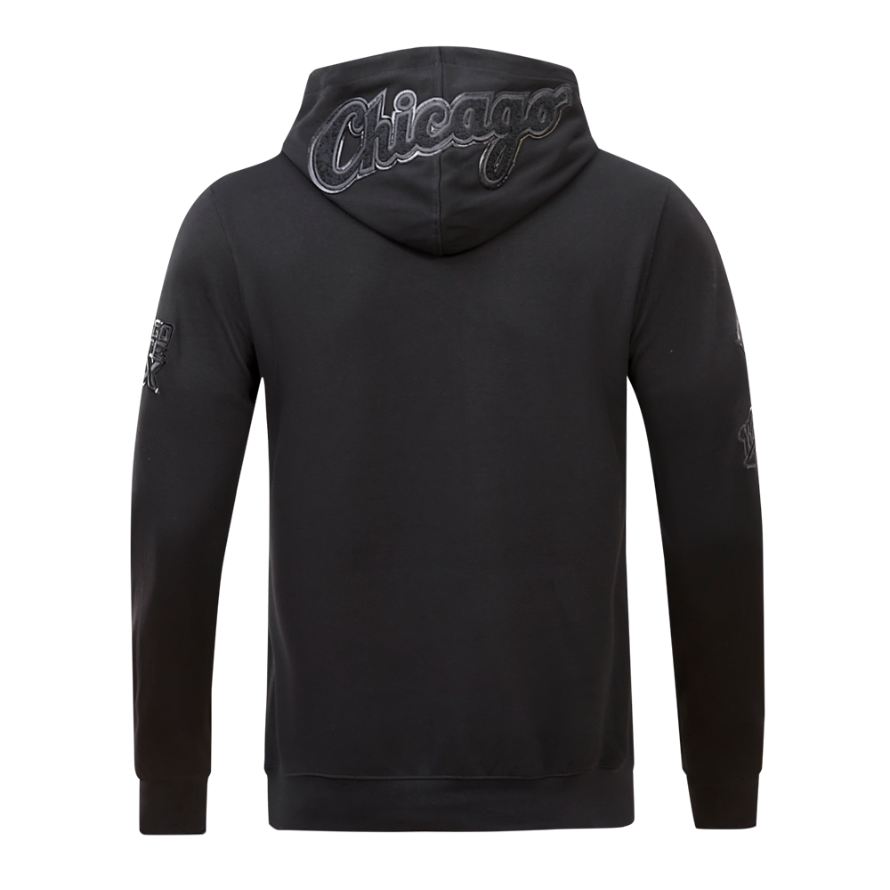 Pro Standard Men's Chicago White Sox Triple Black Logo Hoodie - BLACK Thumbnail View 2