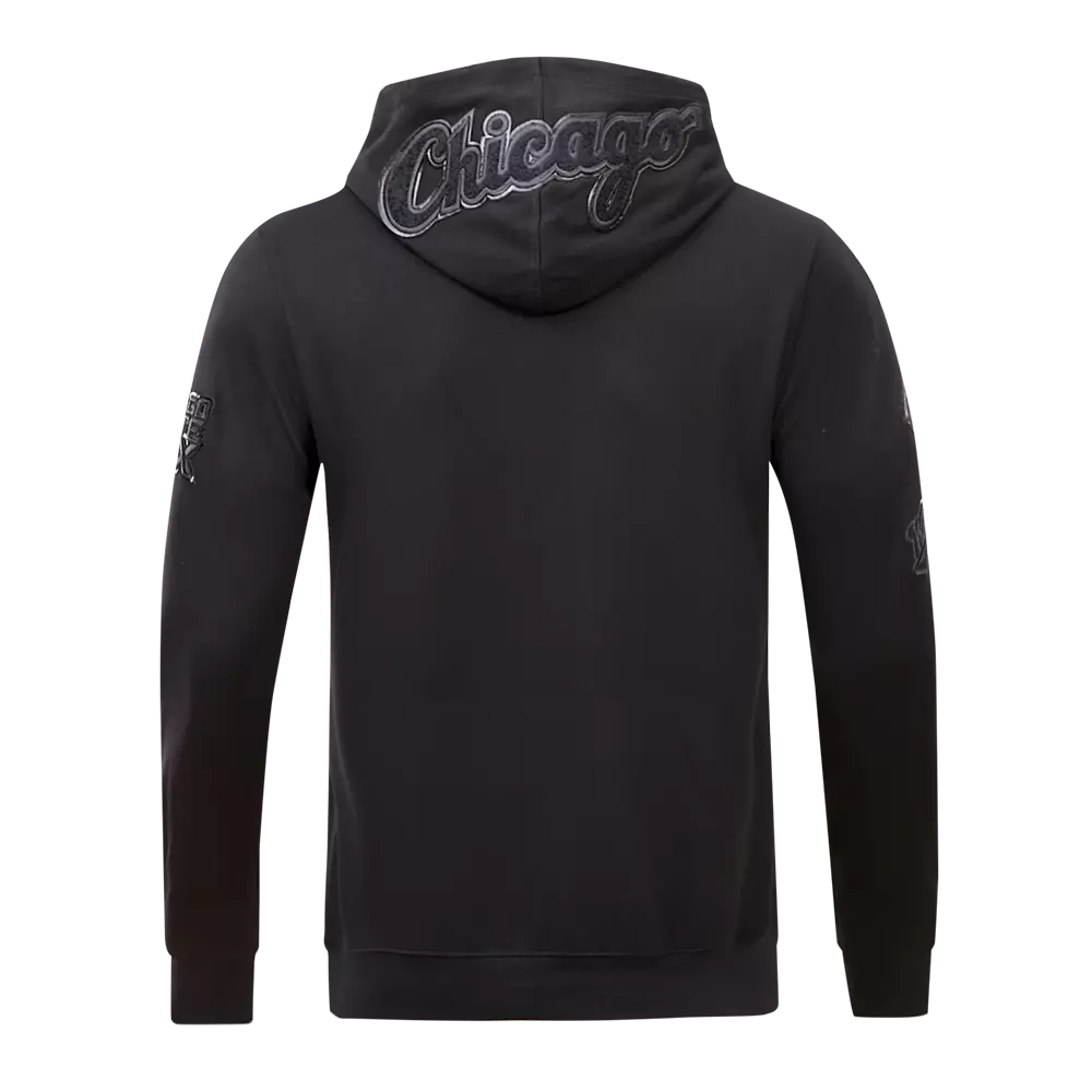 Pro Standard Men's Chicago White Sox Triple Black Logo Hoodie - BLACK
