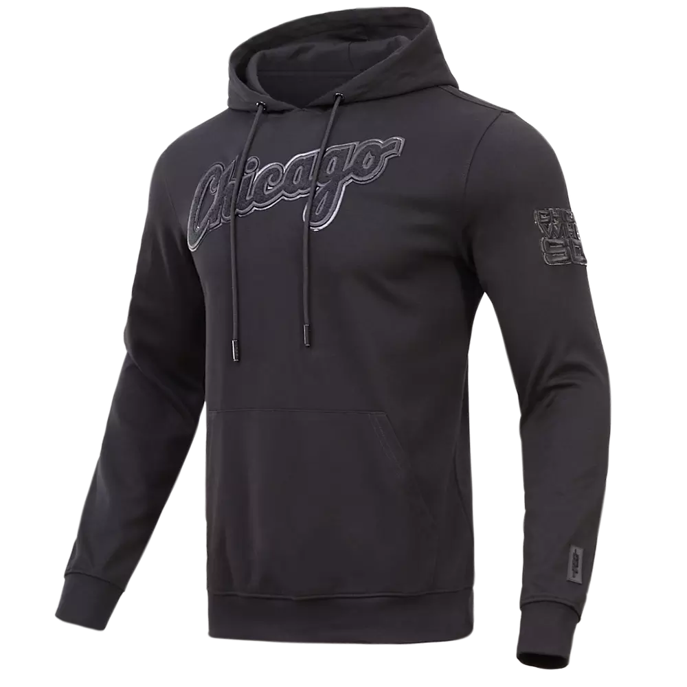 Pro Standard Men's Chicago White Sox Triple Black Logo Hoodie - BLACK