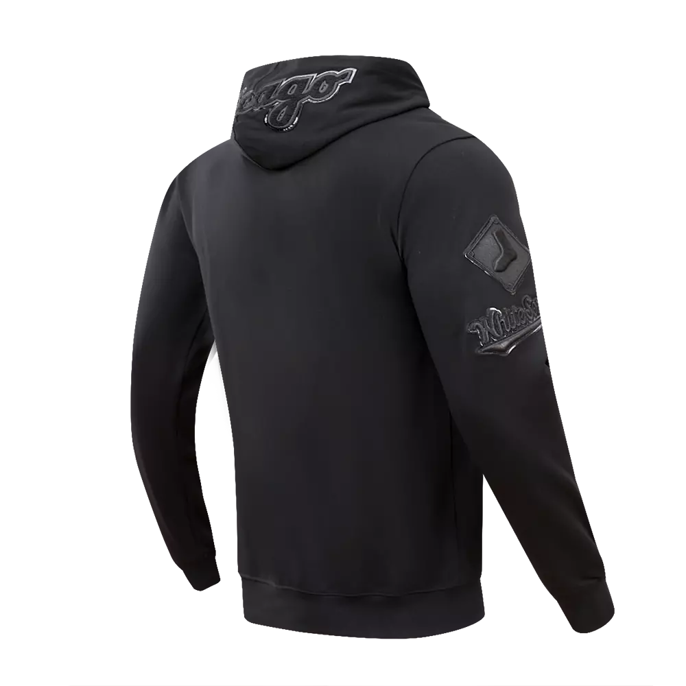 Pro Standard Men's Chicago White Sox Triple Black Logo Hoodie - BLACK