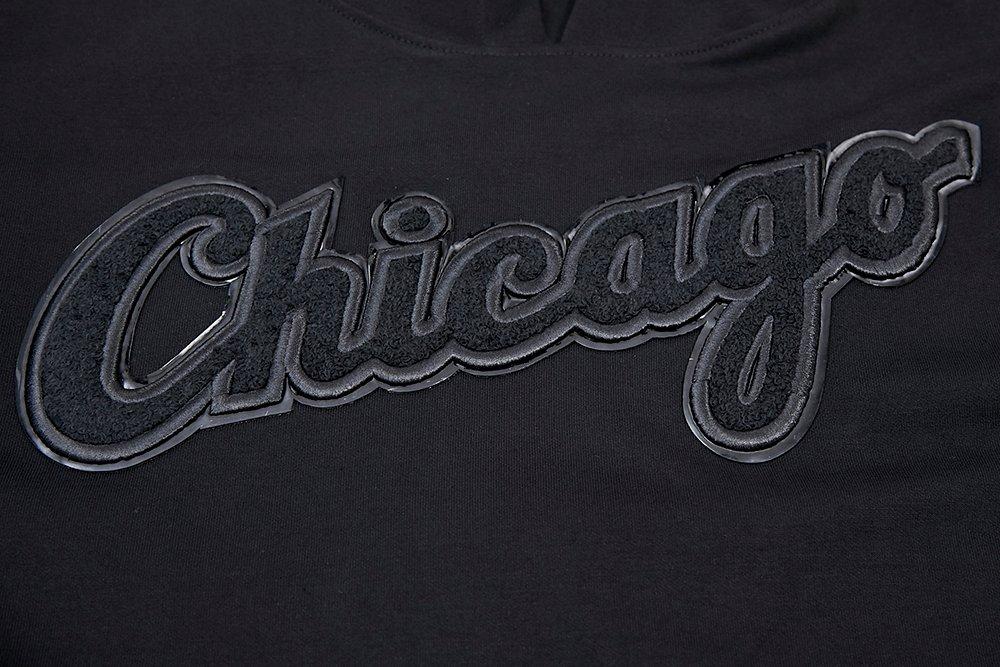 Pro Standard Men's Chicago White Sox Triple Black Logo Hoodie - BLACK Thumbnail View 6