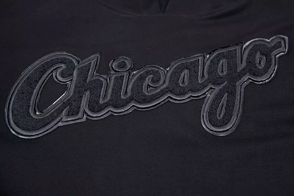 Pro Standard Men's Chicago White Sox Triple Black Logo Hoodie - BLACK