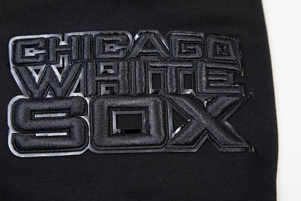 Pro Standard Men's Chicago White Sox Triple Black Logo Hoodie - BLACK Thumbnail View 7