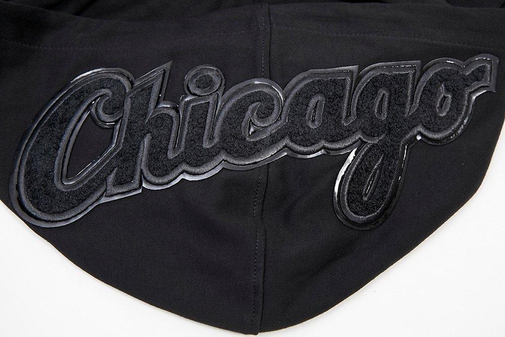 Pro Standard Men's Chicago White Sox Triple Black Logo Hoodie - BLACK Thumbnail View 8