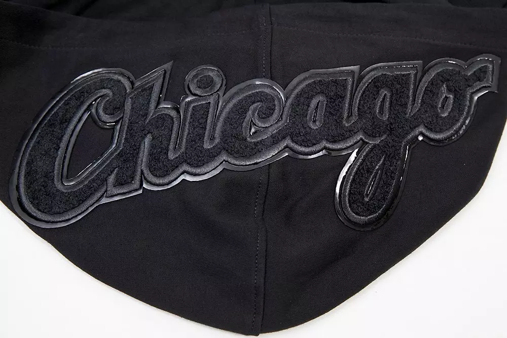 Pro Standard Men's Chicago White Sox Triple Black Logo Hoodie - BLACK